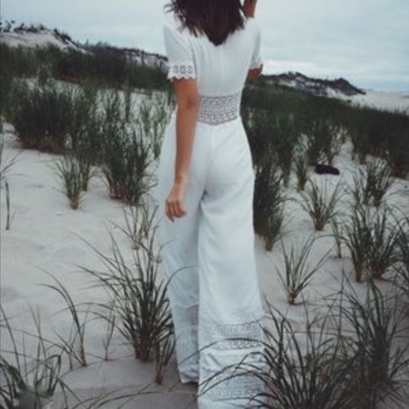 MAJORELLE Pants - 🔮Majorelle White Bohemian Lace Jumpsuit